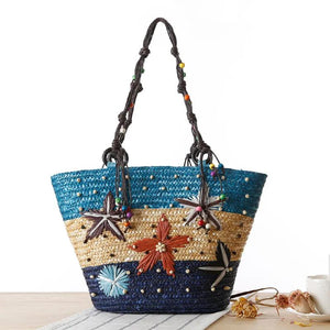 Frida Straw Beach Bag