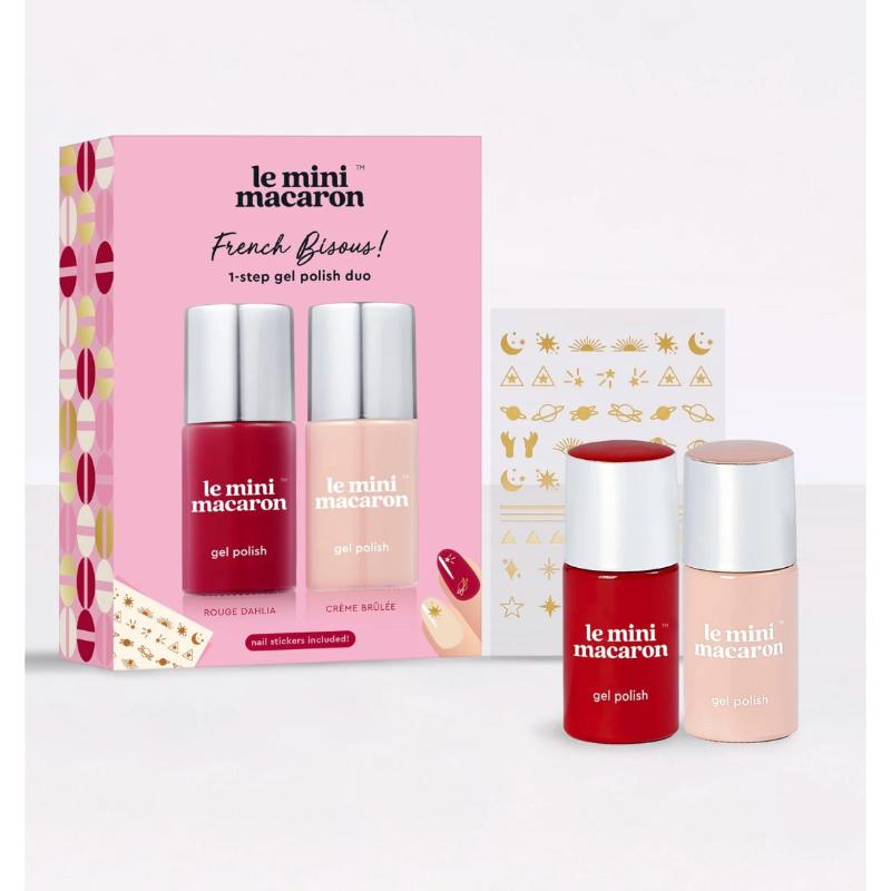 Le Mini Macaron French Bisous! Gel Polish Duo set