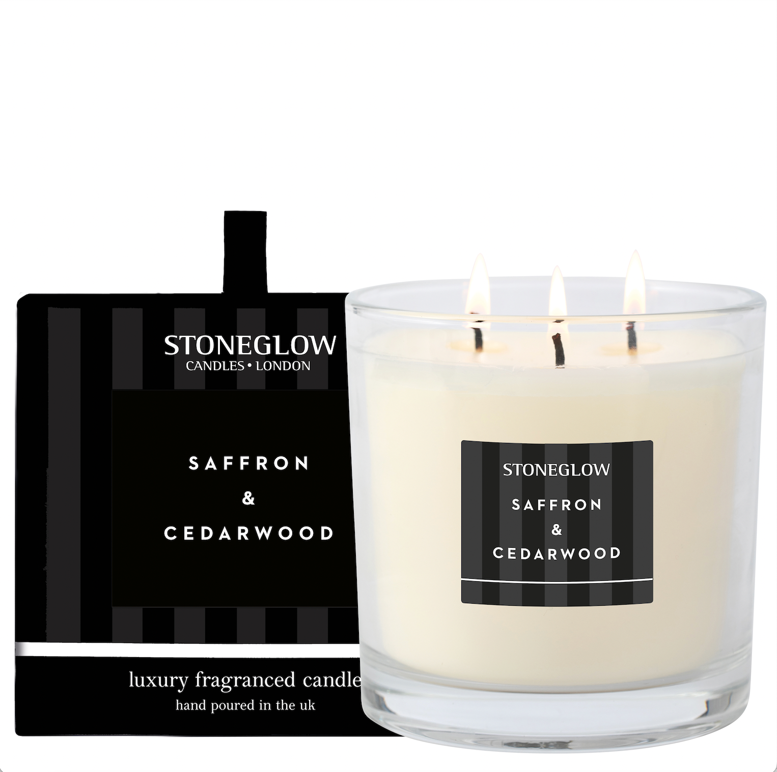 Stoneglow Modern Classics - Saffron & Cedarwood - 3-Wick Candle