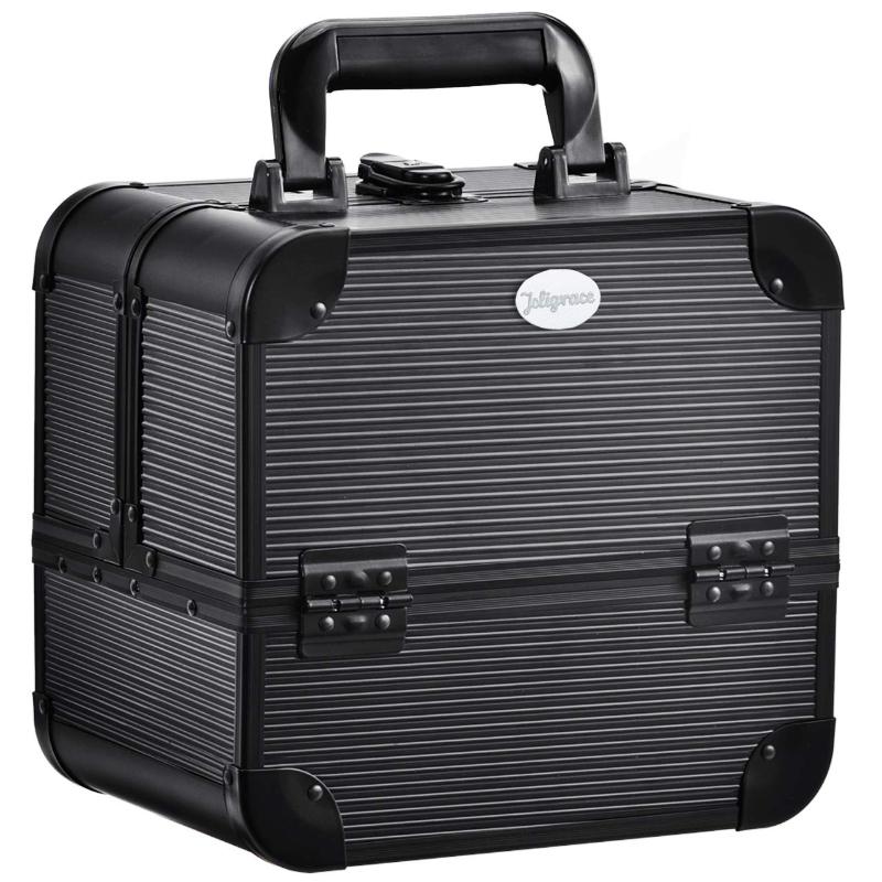 Big Rock Make Up Case Black Lined Polished