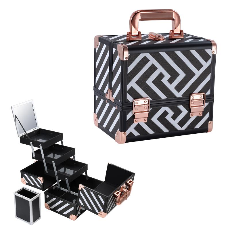 Big Rock Make Up Case Black And White Design (S)