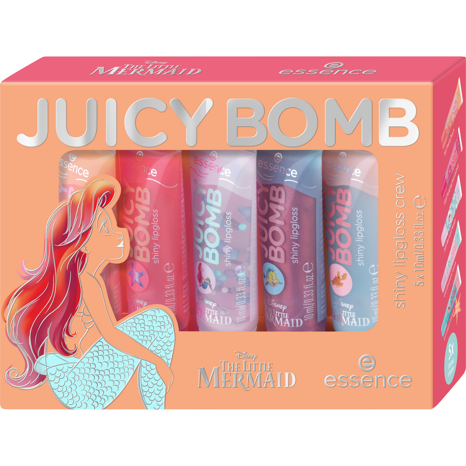 essence Disney THE LITTLE MERMAID JUICY BOMB shiny lipgloss crew