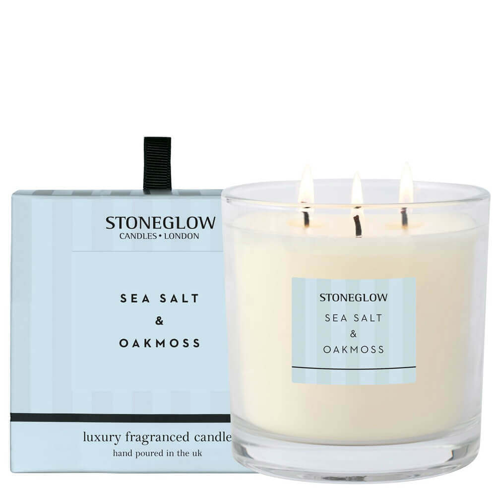 STONEGLOW Modern Classics - Sea Salt & Oakmoss - 3 Wick Candle