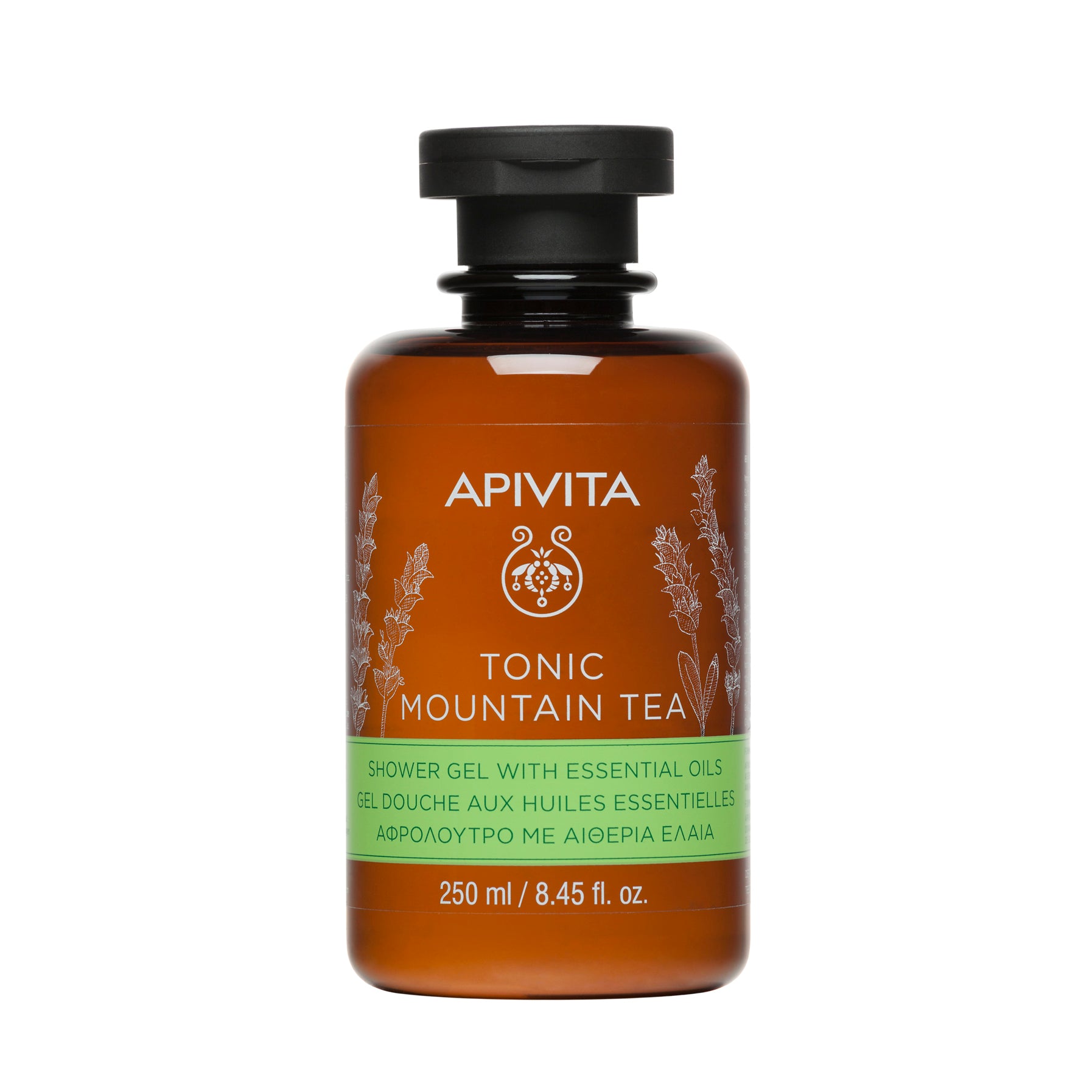 Apivita Shower Gel with Essential Oils - Mountain tea