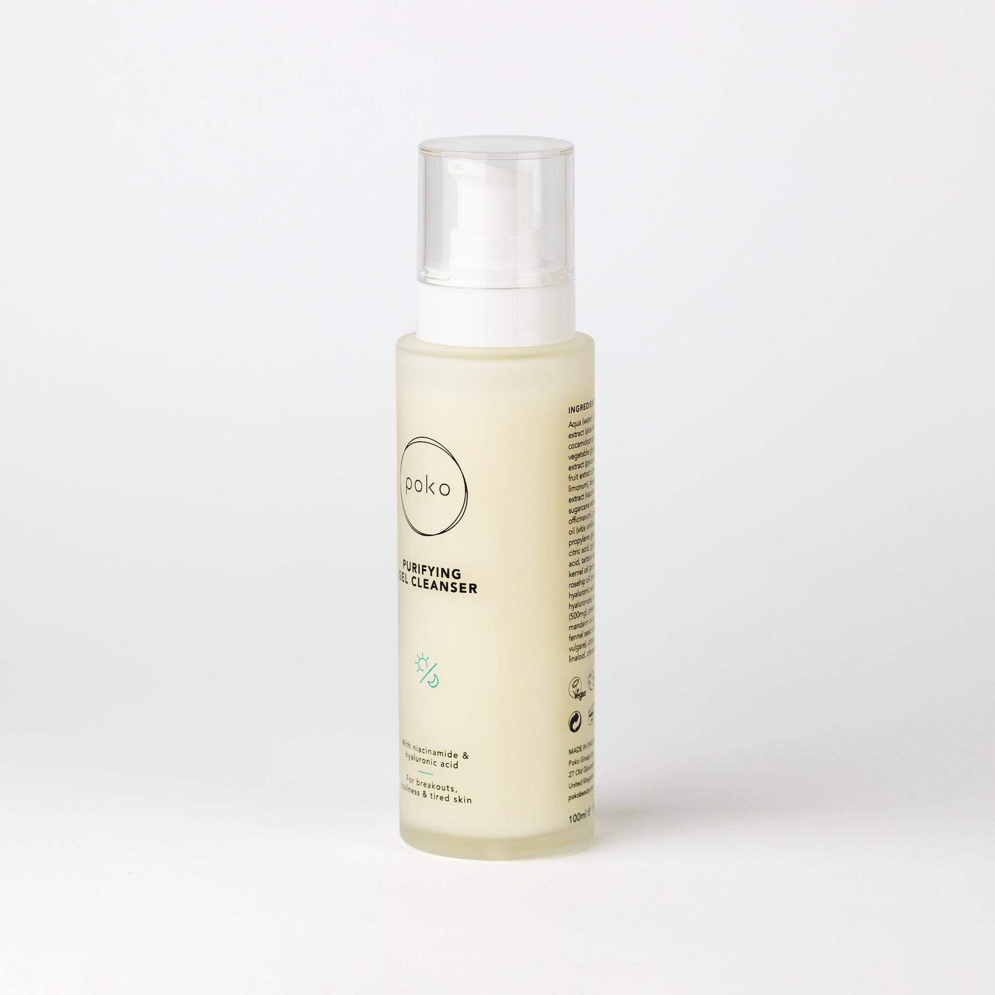 POKO Purifying Gel Cleanser 100ml Natural cleanser for breakouts, dullness & tired skin