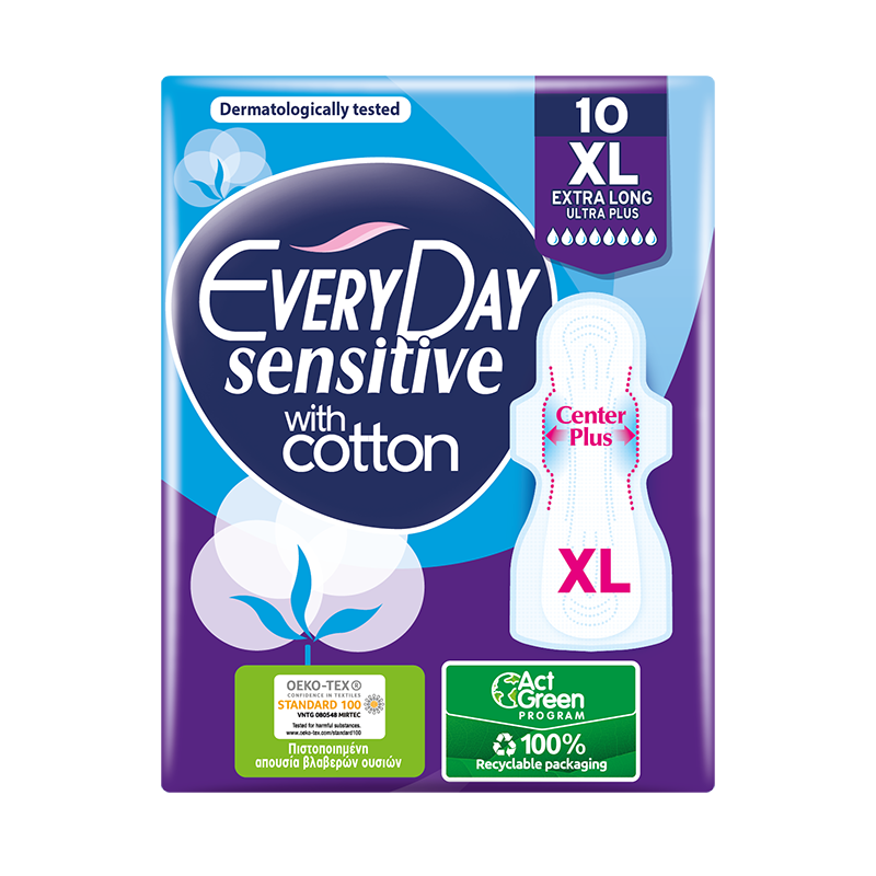 EveryDay Pads Ultra Plus Sensitive With Cotton XL x10