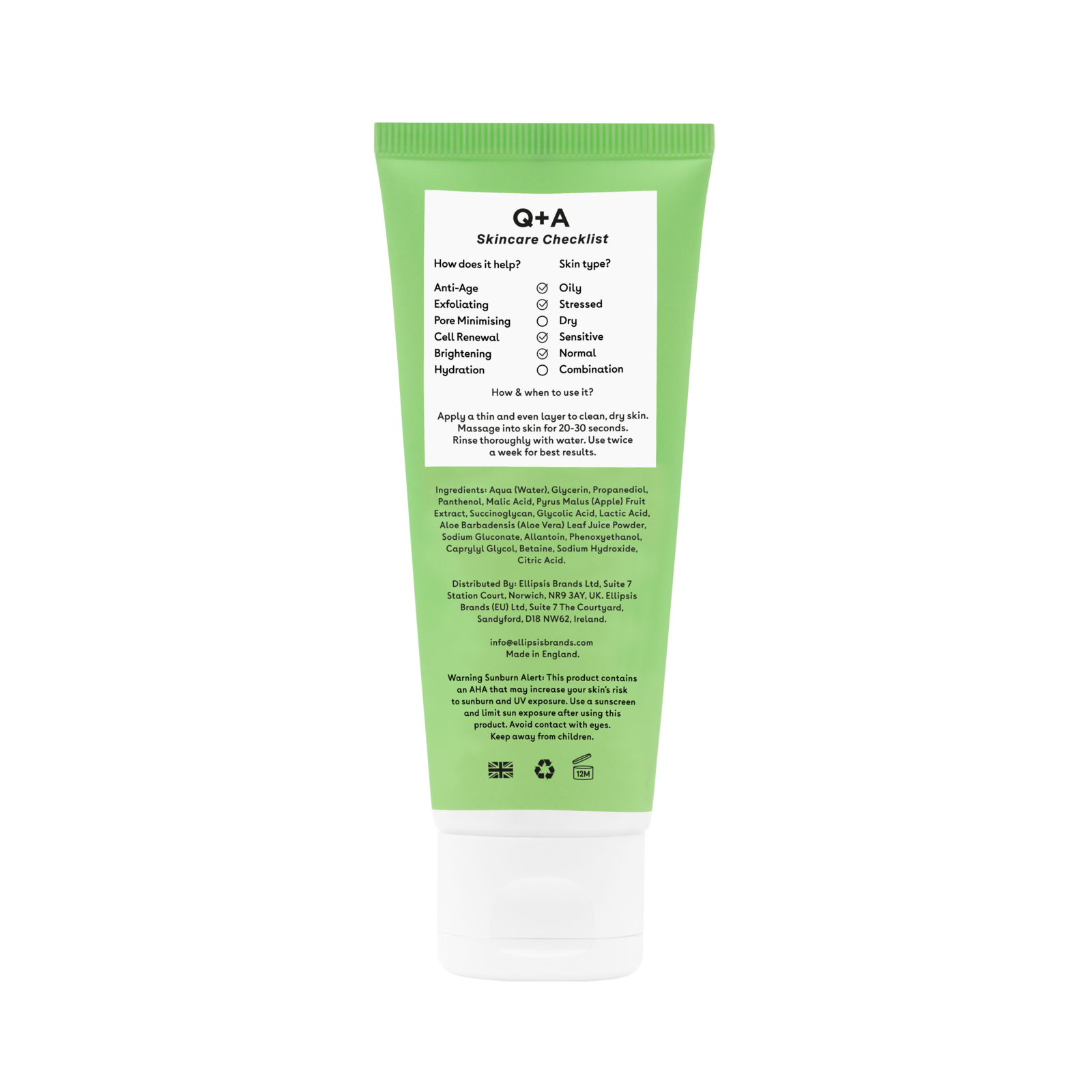 Q+A Apple AHA Exfoliating Cleanser