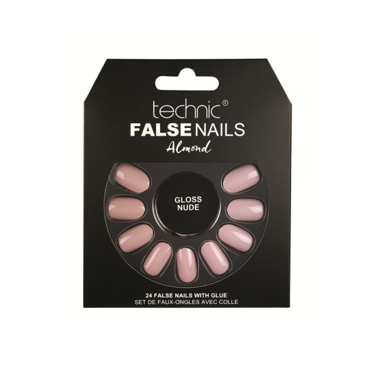 Technic Almond Nude Gloss False Nails
