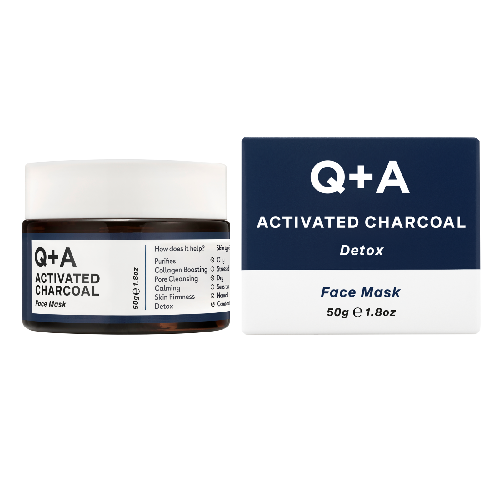 Q+A Activated Charcoal Face Mask