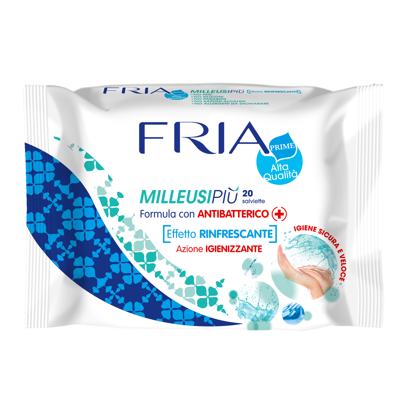 Fria MilleusiPiu Antibacterial Wipes x 20 Wipes