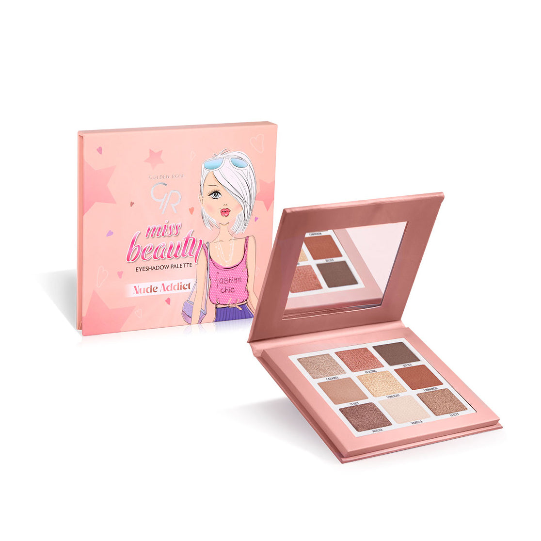 Golden Rose Miss Beauty Eyeshadow Palette - Nude Addict