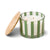 Paddy Wax Al Fresco Striped Glass Candle (340g) - Green - Misted Lime