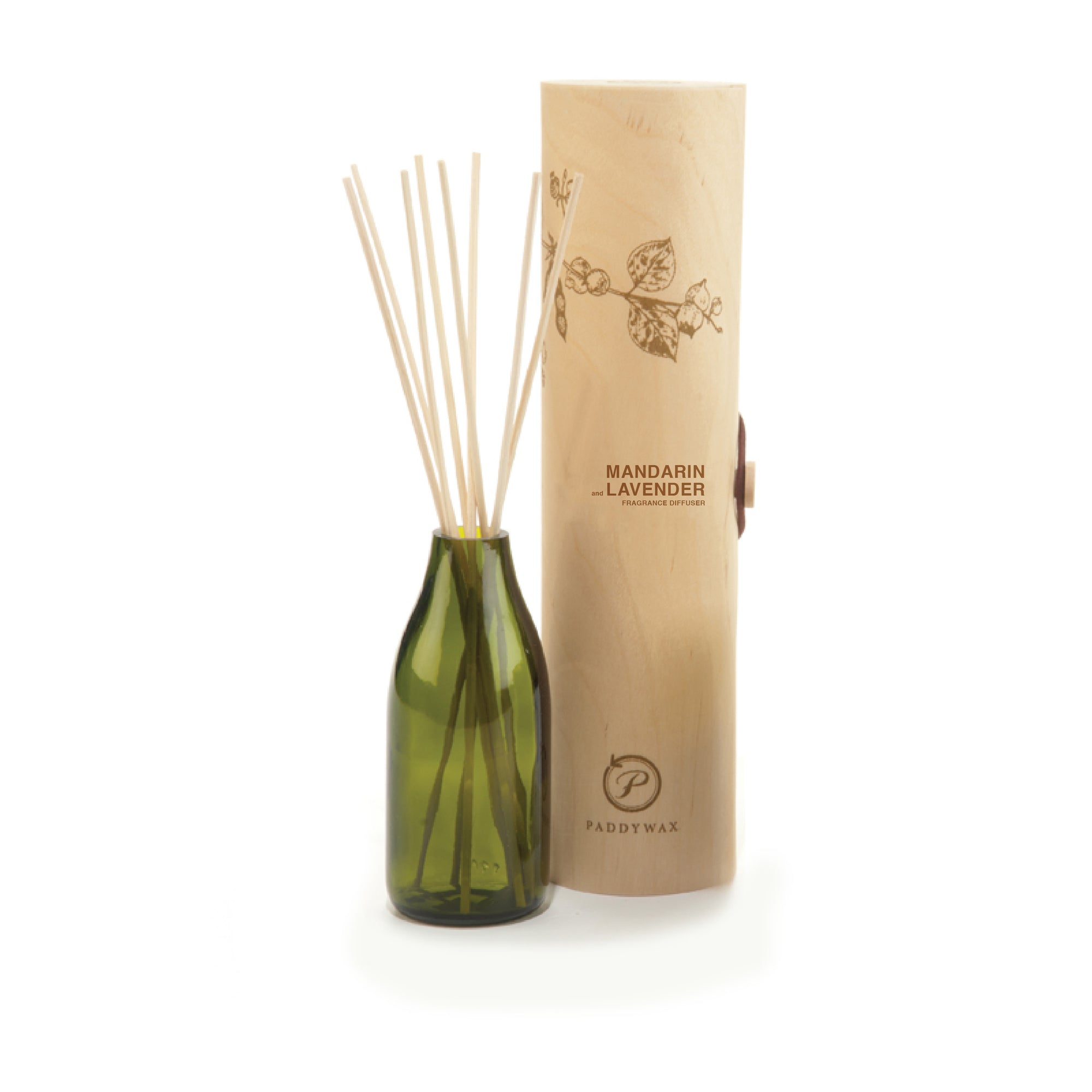 Paddy Wax Eco Green Recycled Glass Diffuser (118ml) - Mandarin & Lavender