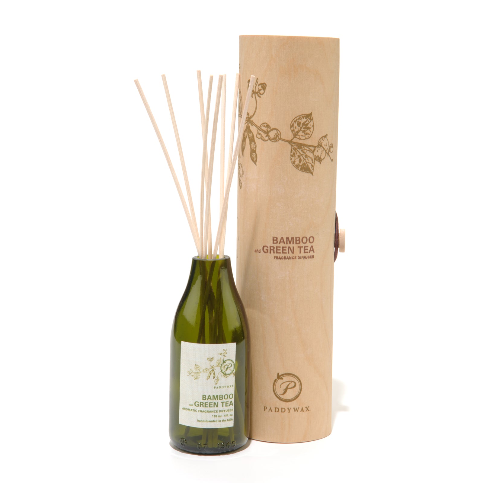 Paddy Wax Eco Green Recycled Glass Diffuser (118ml) - Bamboo & Green Tea