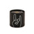 Paddy Wax Impressions Ceramic Candle (163g) - Black - Rock On - Leather & Oakmoss