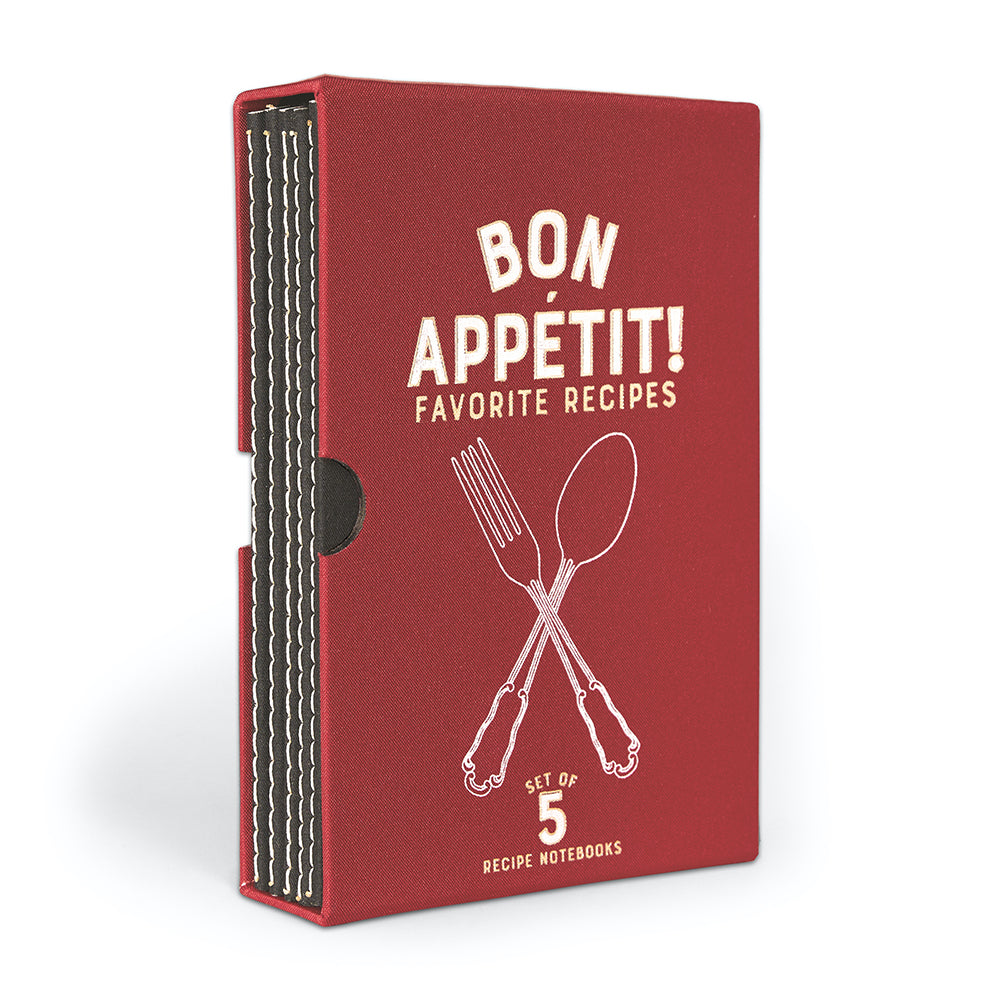 Designworks Ink Recipe Notebooks - Bon Apettit (Set Of 5)