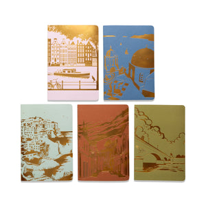 Designworks Ink Travel Notebooks - World Travel Destinations (Set Of 5)
