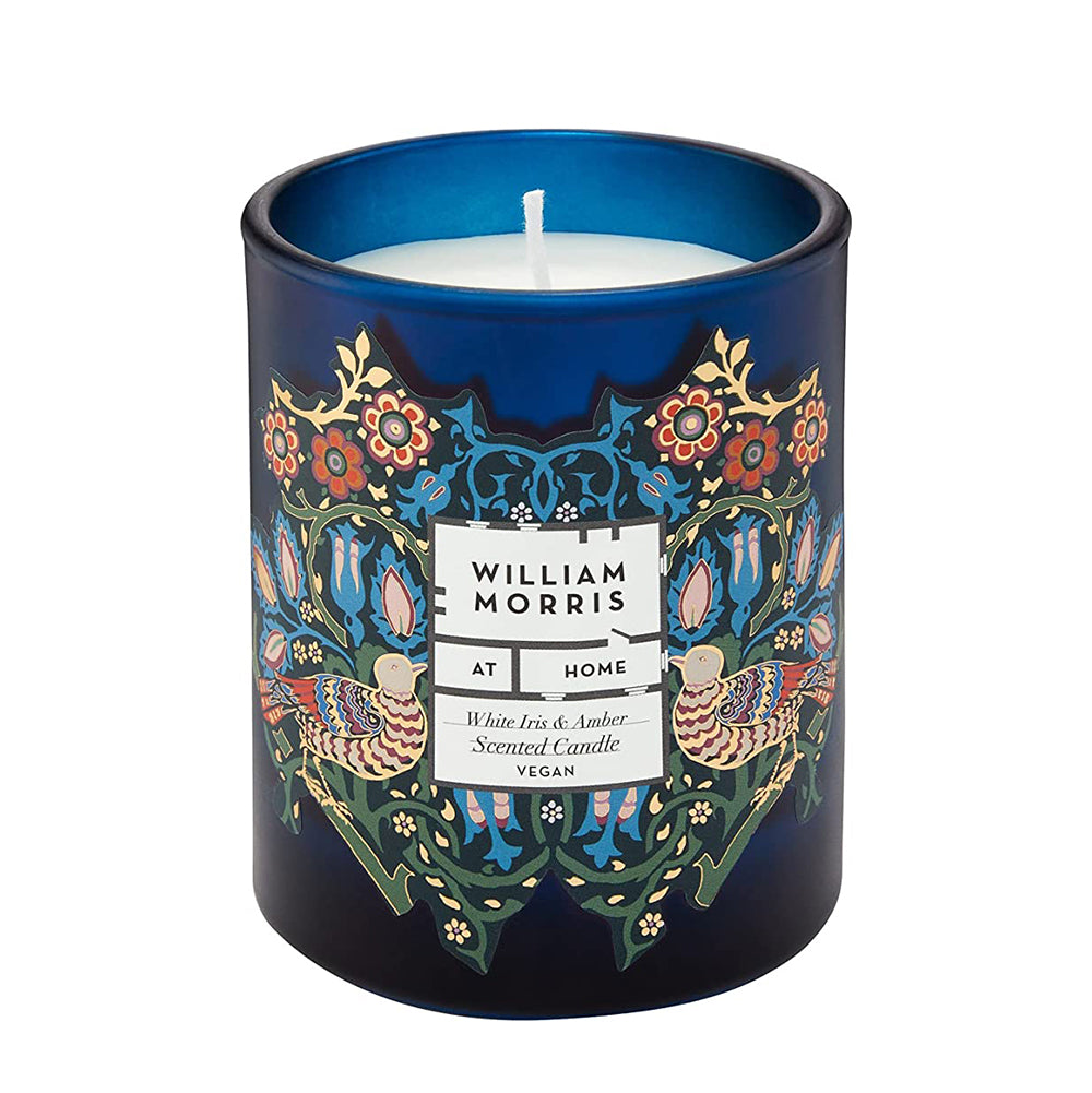 William Morris Home Dove & Rose - White Iris & Amber Scented Candle