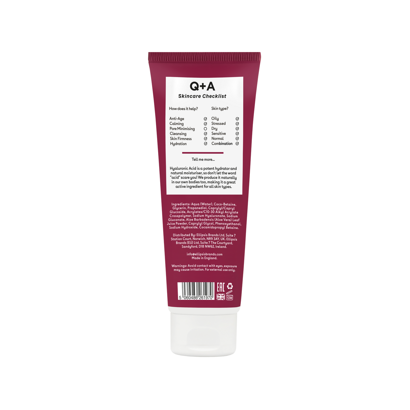 Q+A Hyaluronic Acid Gel Cleanser