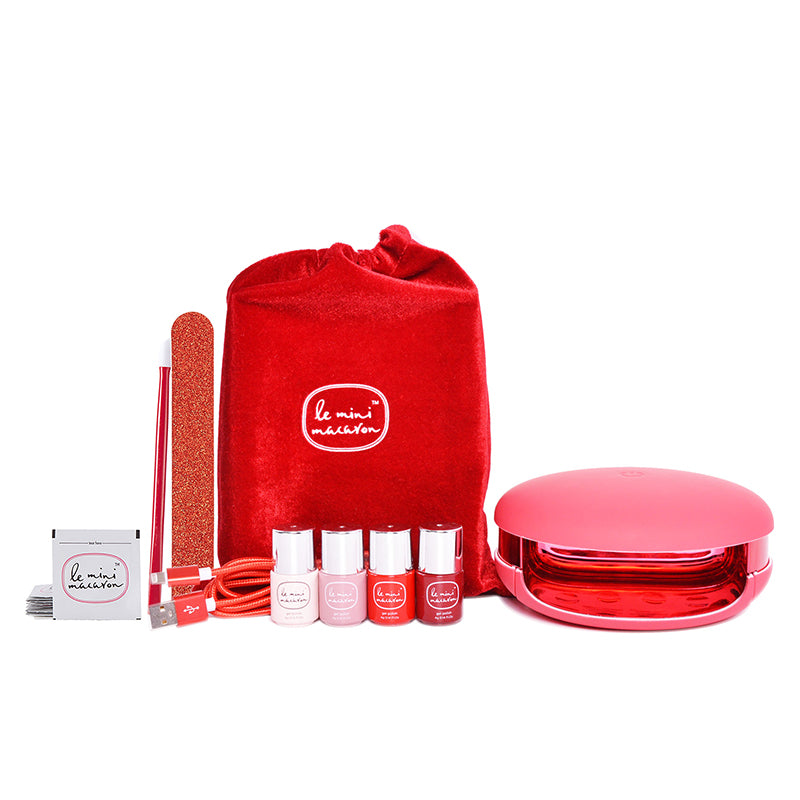 Le Mini Macaron LE MAXI ROUGE & MOI LIMITED EDITION DELUXE GEL MANICURE SET  - Kit unghie - mix of reds/rosso 