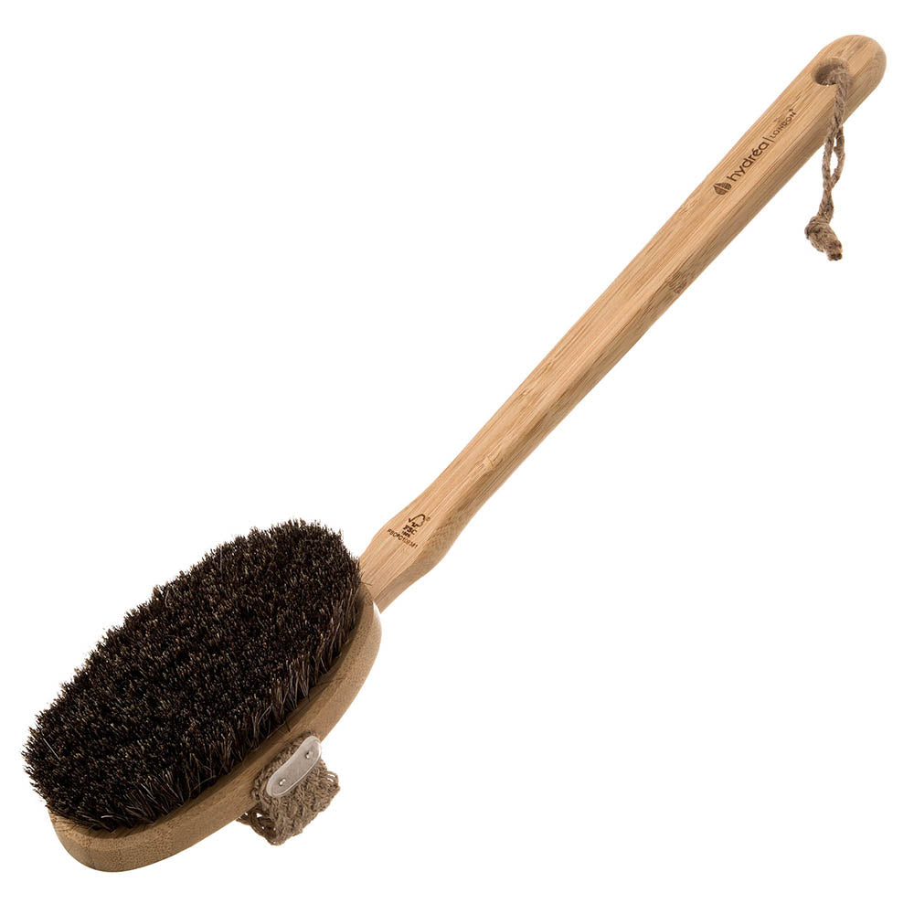 Bamboo Bath Brush With Mane & Cactus Brisstle