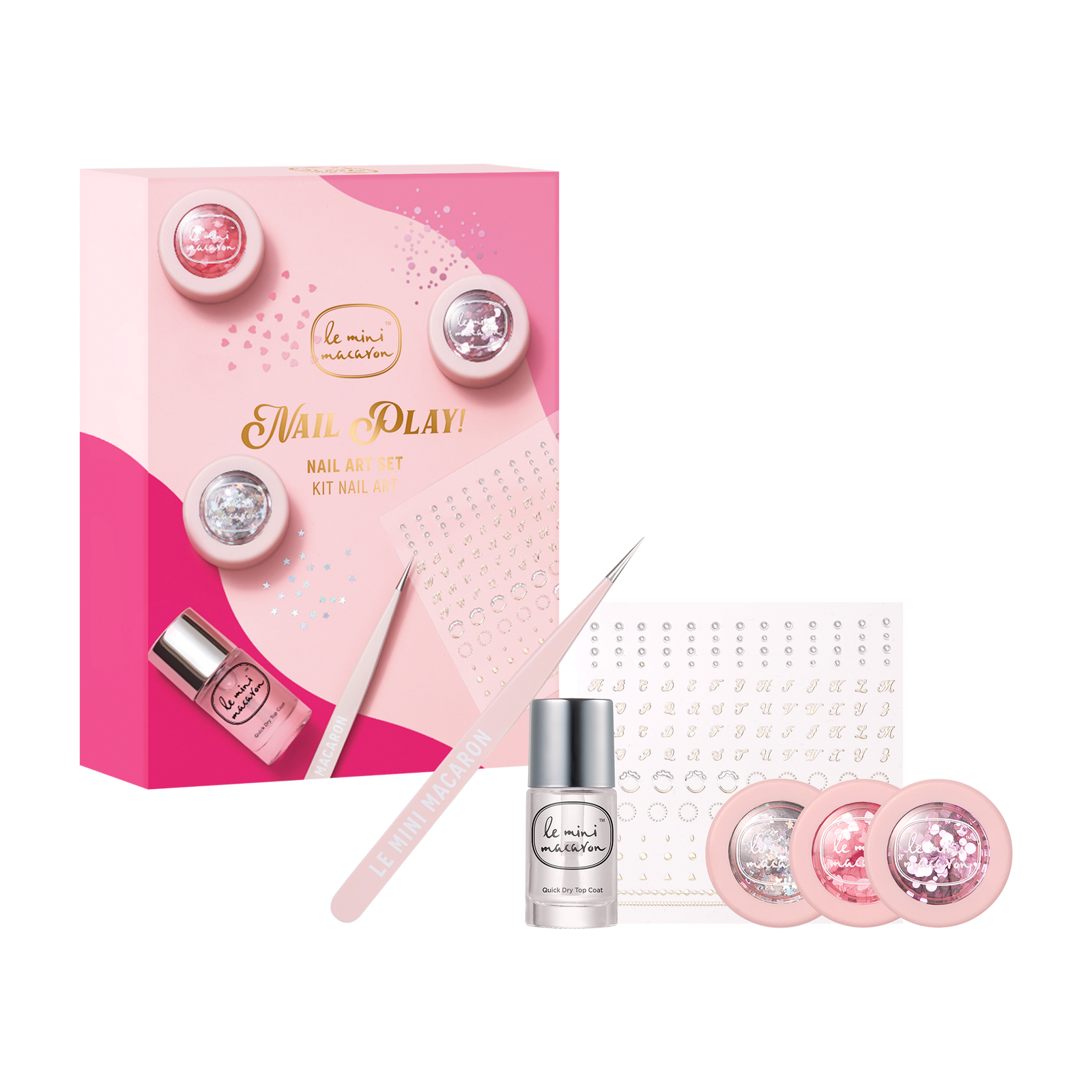Le Mini Macaron Accessories: Nail Play Art Set