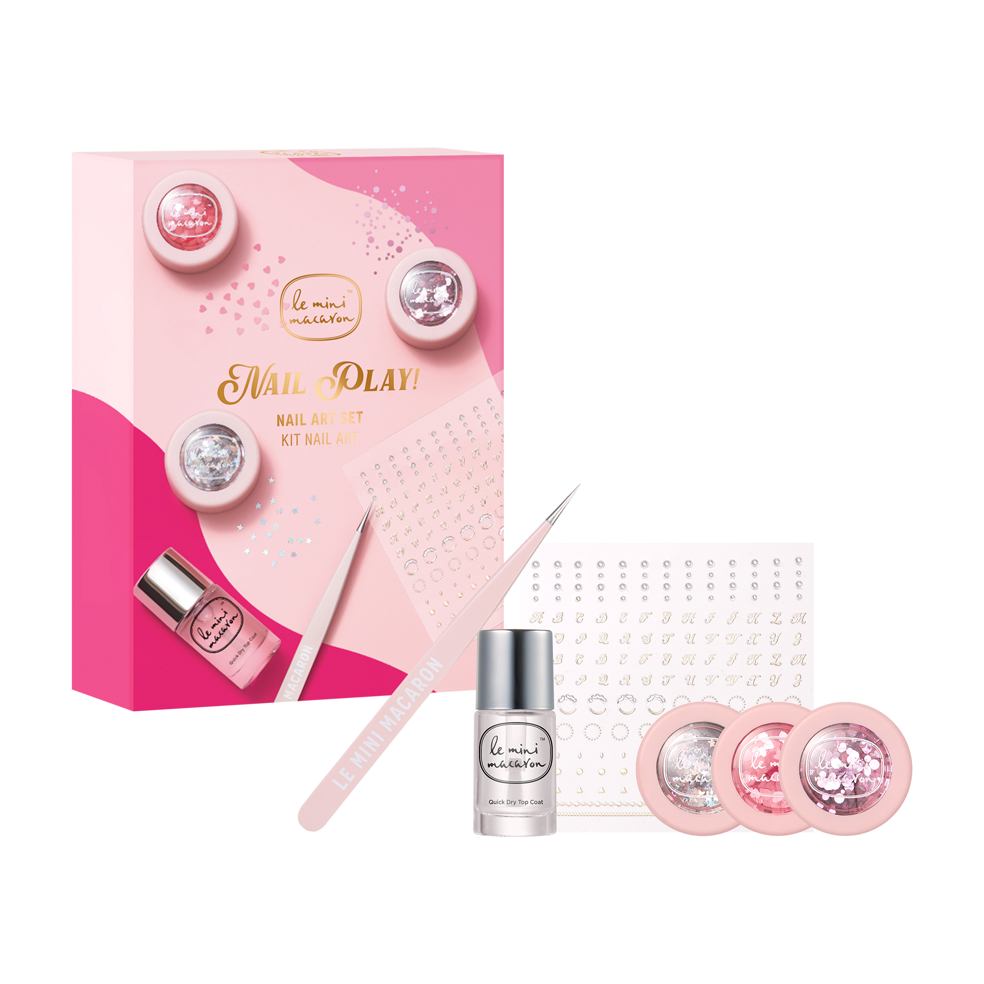 Le Mini Macaron Accessories: Nail Play Art Set