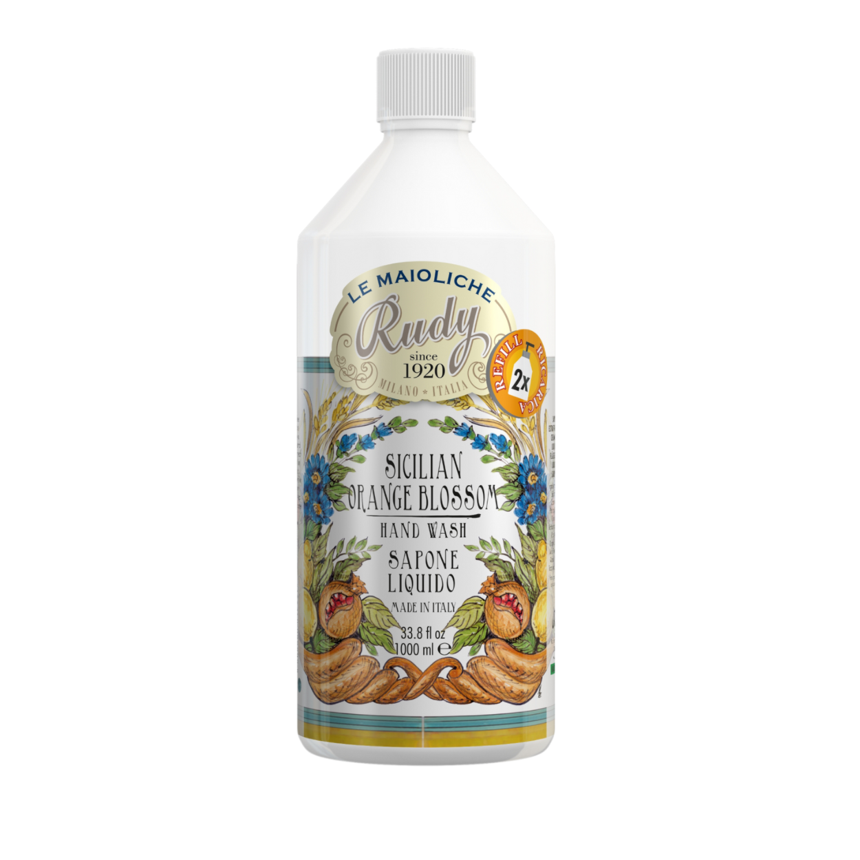 Maioliche Hand Wash Refill - Siclian Orange Blossom - LUCY MAKEUP STORE  MALTA