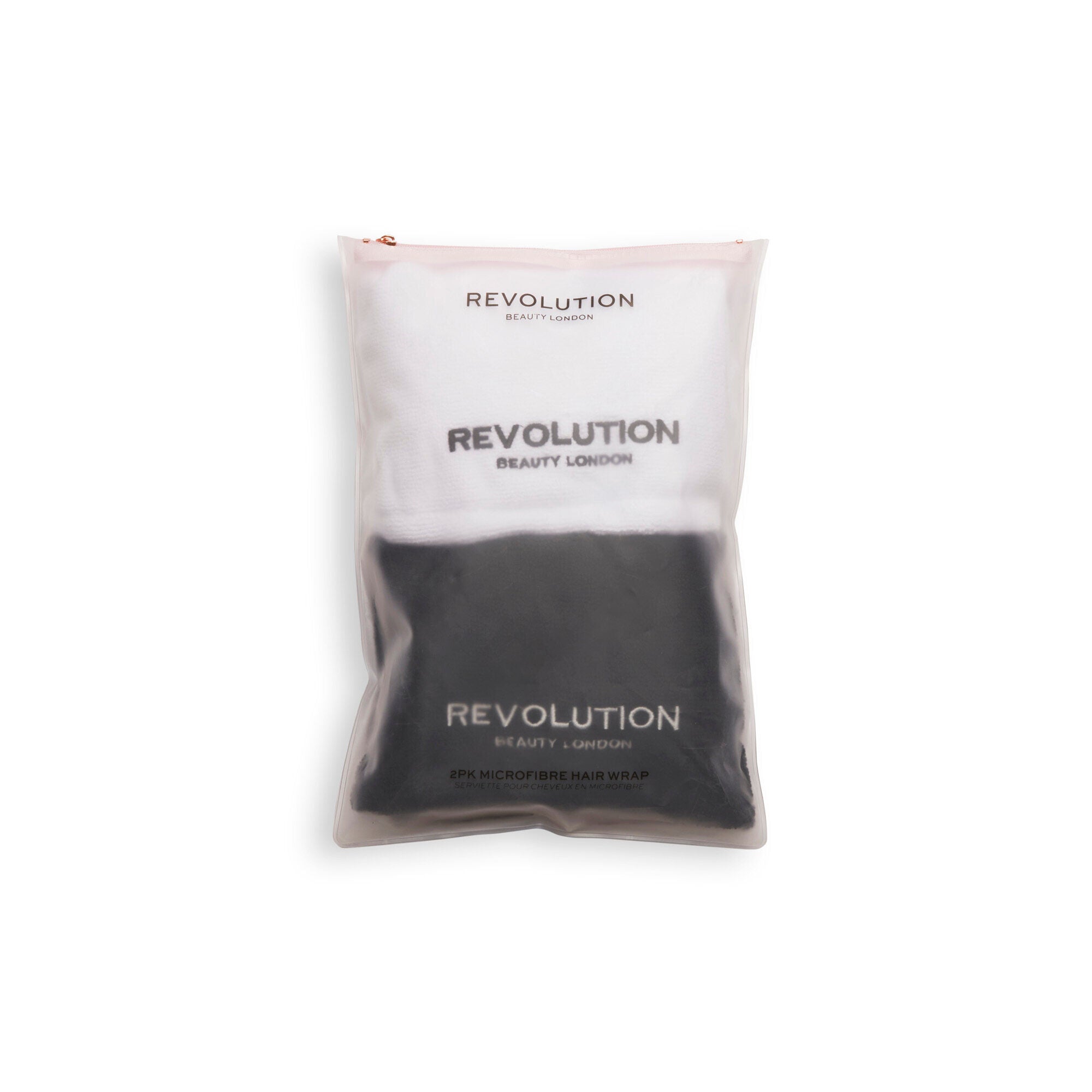 Revolution Haircare 2 pack Microfibre Hair Wrap Black/White