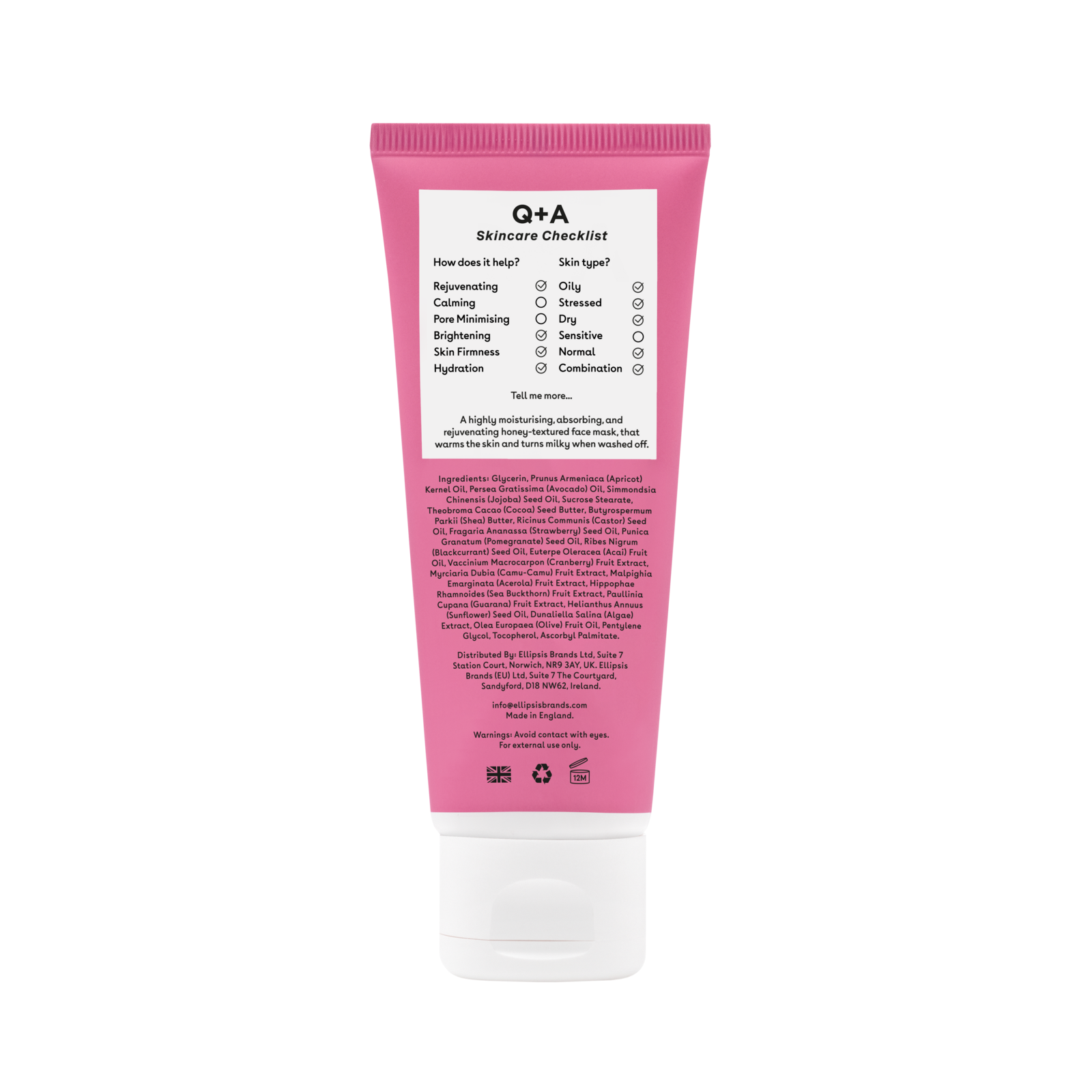 Q+A Vitamin A.C.E Warming Face Mask