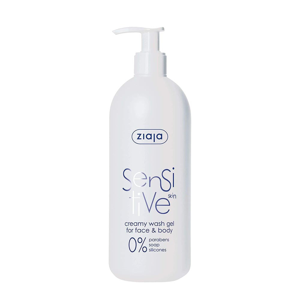 Ziaja Sensitive Skin Face and Body Wash Gel/ Dispenser 400ml