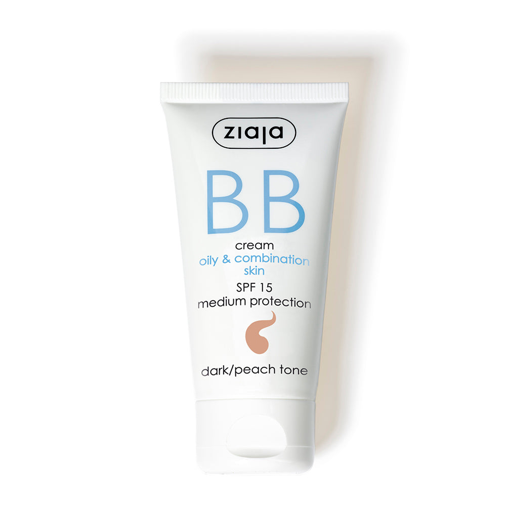 Ziaja BB Cream Oily/ Combination Skin Dark/Peach Tone SPF 15 50ml