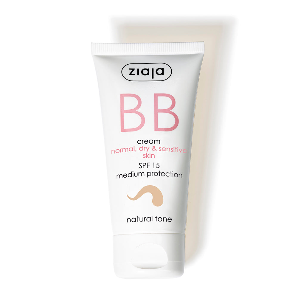 Ziaja BB Cream Normal, Dry, Sensitive Skin Natural Tone SPF 15 50ml