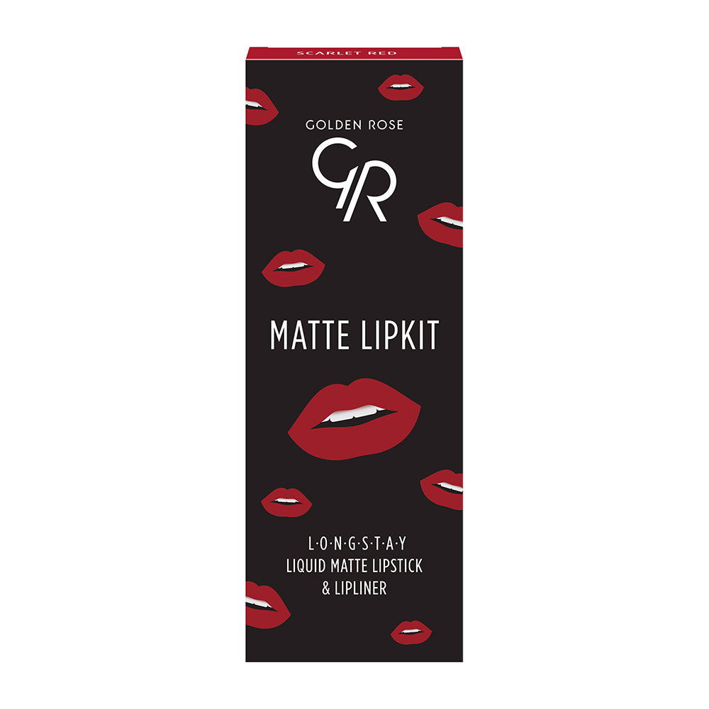 Golden Rose Matte Lipkit Scarlet Red